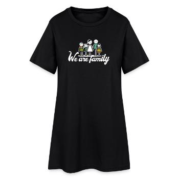 we are family, familienshirt, eltern kinder - Frauen T-Shirt-Kleid - Schwarz - Vorne