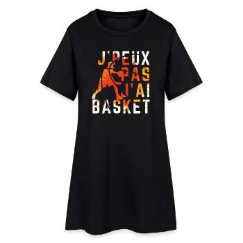 Ich kann nicht, ich kann Basketball haben - Frauen T-Shirt-Kleid - Schwarz - Vorne