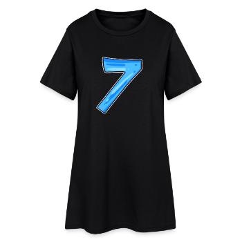 7 Nombre - Robe T-shirt Femme - noir - Devant
