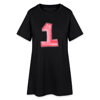 1 - Women’s T-Shirt Dress - black - Front