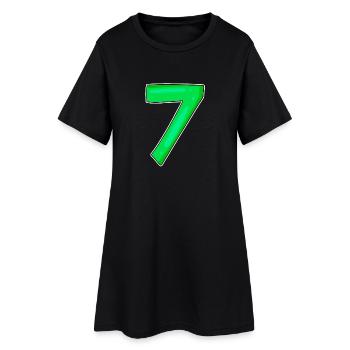 7 Number Number Green - Women’s T-Shirt Dress - black - Front