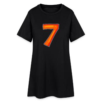 7 Number Seven Number Symbol Sign - Women’s T-Shirt Dress - black - Front