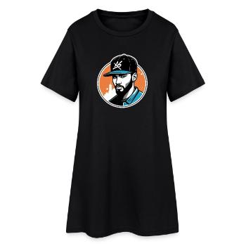 Style de logo Design urbain - Robe T-shirt Femme - noir - Devant