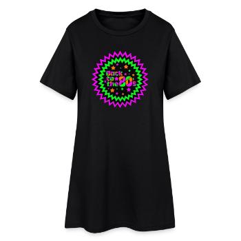 Fête des années 80 Retro Fun, Retour à l’étoile des années 80(25) - Robe T-shirt Femme - noir - Devant