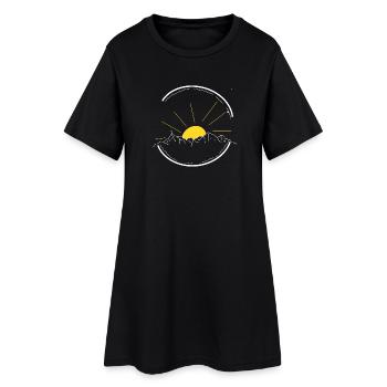 Montagnes Panorama d’été Alpinisme Randonnée Alpes - Robe T-shirt Femme - noir - Devant