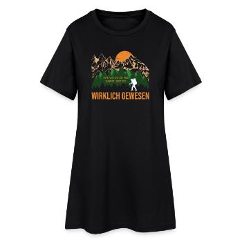 Nur wo du zu Fuß warst, bist du wirklich gewesen - Frauen T-Shirt-Kleid - Schwarz - Vorne