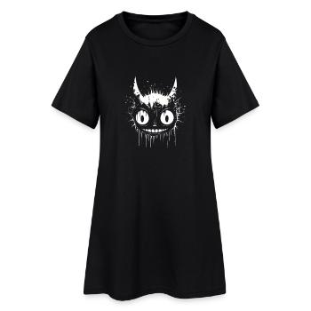 Scary Faces - Für die kleinen Monster - Frauen T-Shirt-Kleid - Schwarz - Vorne