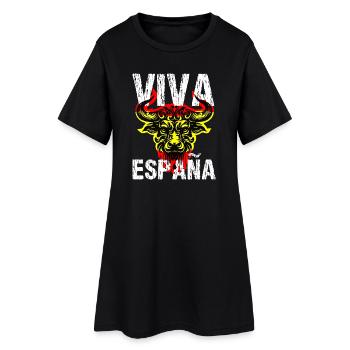 Viva España Vive l’Espagne Torro Fan Design - Robe T-shirt Femme - noir - Devant