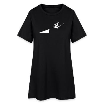 Wassersport Stunt Wakesurfen Wakeboard Surfbrett - Frauen T-Shirt-Kleid - Schwarz - Vorne