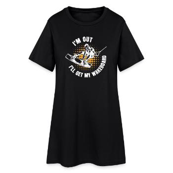 Kitesurfer Statement Wakeboard Surf Stunt - Robe T-shirt Femme - noir - Devant