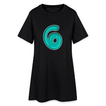 Number 6 Number - Women’s T-Shirt Dress - black - Front
