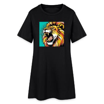 Lion Pop Art - Robe T-shirt Femme - noir - Devant