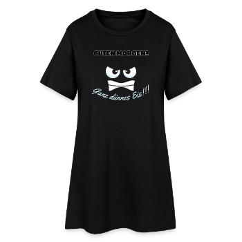 Motif d’ours polaire en colère avec dicton - Robe T-shirt Femme - noir - Devant