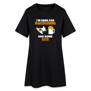 Déclaration sur les sports nautiques Wakeboard Kitesurfer Surf - Robe T-shirt Femme - noir - Devant