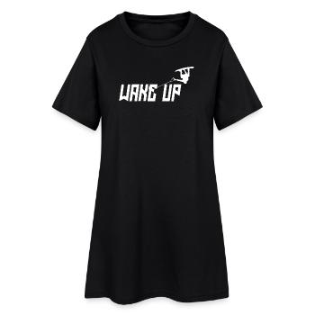 Sports Nautiques Wakeboard Surf Stunt Dire Vague - Robe T-shirt Femme - noir - Devant