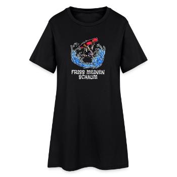 Kitesurfer Surf Déclaration Wakeboard Stunt Vague - Robe T-shirt Femme - noir - Devant