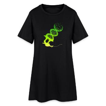 Kitesurfer Stunt Welle Wakeboard Wassersport - Frauen T-Shirt-Kleid - Schwarz - Vorne