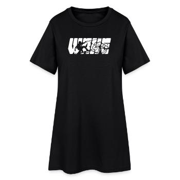 Surf, cascade, wakeboard, kitesurf, ski nautique - Robe T-shirt Femme - noir - Devant