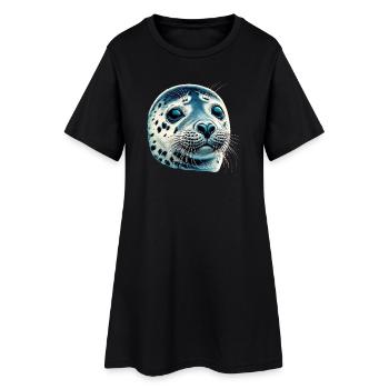 Siegel - Frauen T-Shirt-Kleid - Schwarz - Vorne