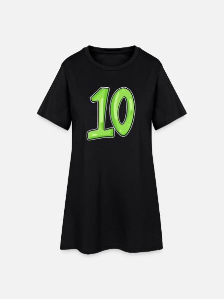Dix numéros 10 Nombre - Robe T-shirt Femme - noir