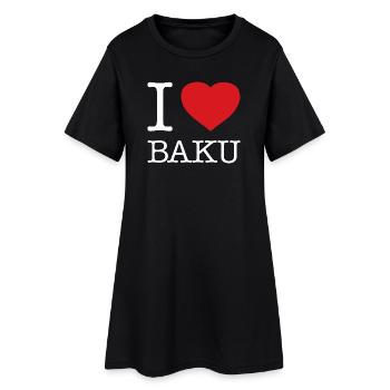 J’AIME BAKU - Robe T-shirt Femme - noir - Devant