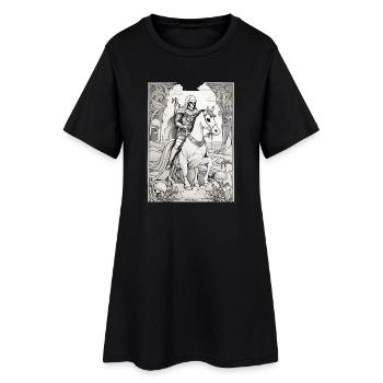 Death Rider Tarot Illustration - Robe T-shirt Femme - noir - Devant