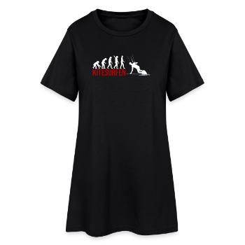 Evolution Kitesurfen - Frauen T-Shirt-Kleid - Schwarz - Vorne