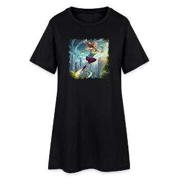 Sporty Woman | running women - Women’s T-Shirt Dress - black - Front