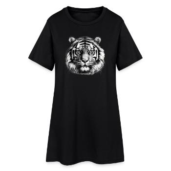 Tigre - Robe T-shirt Femme - noir - Devant