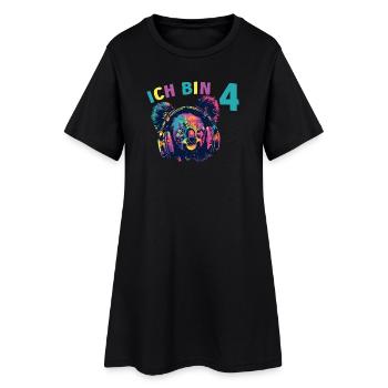 Koalabär 4 Jahre Koalabären Koala 4 Geburtstag - Frauen T-Shirt-Kleid - Schwarz - Vorne