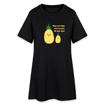 Du bist die Ananas meines Auges! - Frauen T-Shirt-Kleid - Schwarz - Vorne