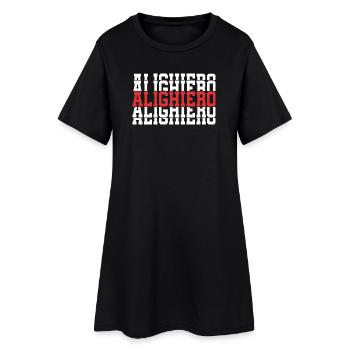 Alighiero t-shirt stacked text gift t-shirt - Women’s T-Shirt Dress - black - Front