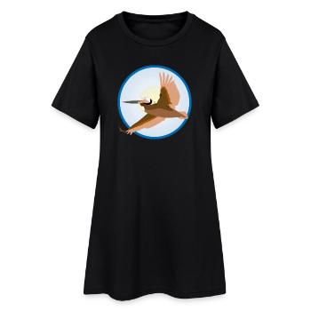 Pélican - Robe T-shirt Femme - noir - Devant