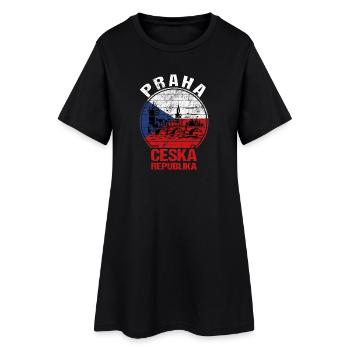 Prag Tschechien - Frauen T-Shirt-Kleid - Schwarz - Vorne