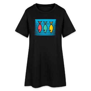 JAHRESTAG. ALLES GUTE ZUM GEBURTSTAG. ALLES GUTE ZUM GEBURTSTAG. - Frauen T-Shirt-Kleid - Schwarz - Vorne
