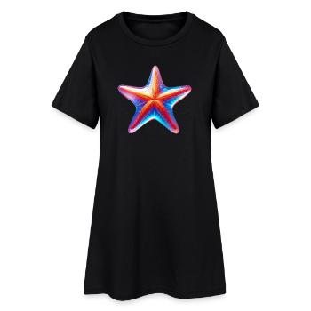 Étoile de mer - Robe T-shirt Femme - noir - Devant