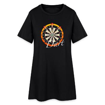 Dart - Frauen T-Shirt-Kleid - Schwarz - Vorne