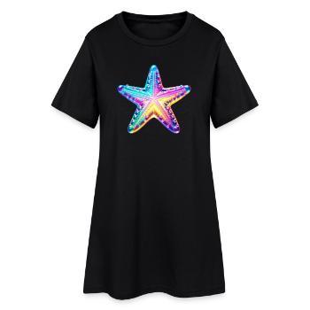Étoile de mer - Robe T-shirt Femme - noir - Devant