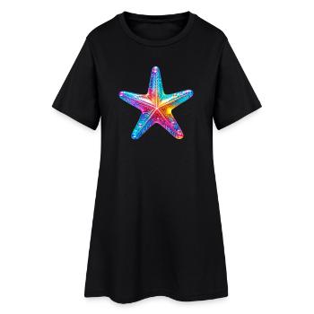 Étoile de mer - Robe T-shirt Femme - noir - Devant