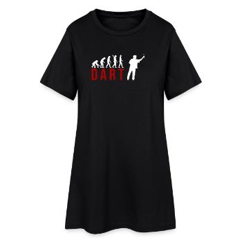 Ecolution Dart - Frauen T-Shirt-Kleid - Schwarz - Vorne