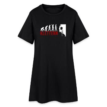 Ecolution Klettern - Frauen T-Shirt-Kleid - Schwarz - Vorne