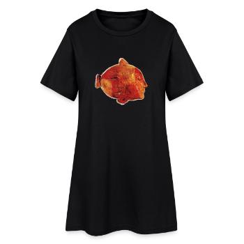 POISSON - Robe T-shirt Femme - noir - Devant