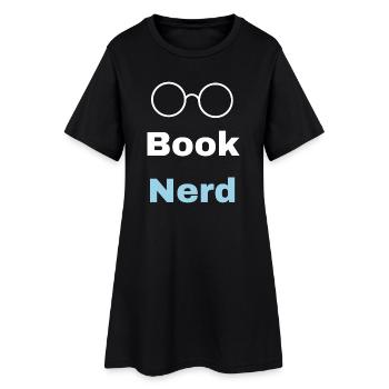 Book nerd - Robe T-shirt Femme - noir - Devant