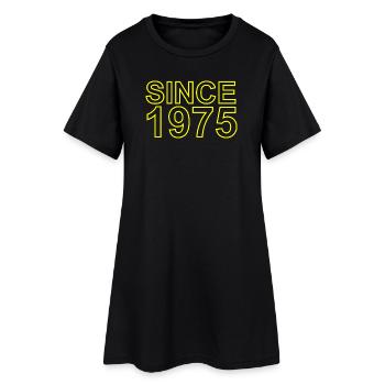Since 1975 - Frauen T-Shirt-Kleid - Schwarz - Vorne