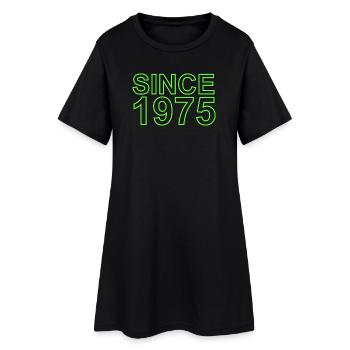 Since 1975 - Frauen T-Shirt-Kleid - Schwarz - Vorne