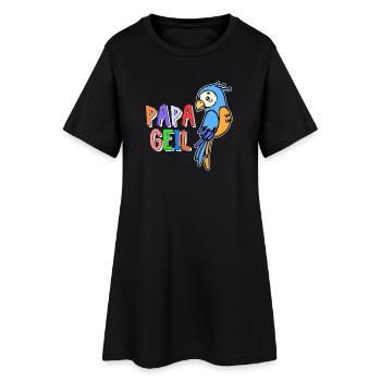 Papagei Spruch Vogel Tier Vogelliebhaber Urwald - Frauen T-Shirt-Kleid - Schwarz - Vorne