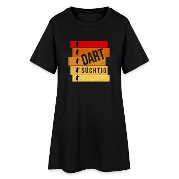Dart süchtig - Frauen T-Shirt-Kleid - Schwarz - Vorne
