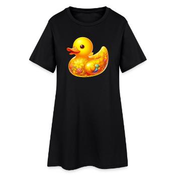 Caneton Canard Canard - Robe T-shirt Femme - noir - Devant