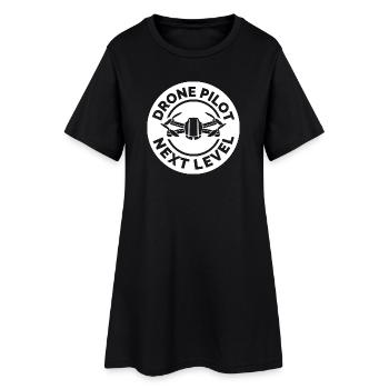 Logo de l’écusson du pilote de drone icône de l’emblème de l’icône du drone - Robe T-shirt Femme - noir - Devant
