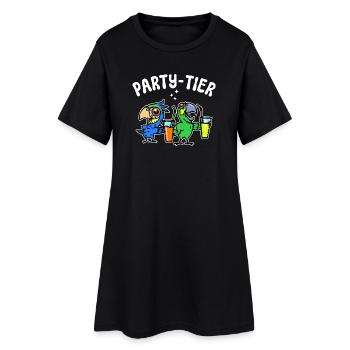 Perroquet déclaration Animal amant oiseau de compagnie - Robe T-shirt Femme - noir - Devant
